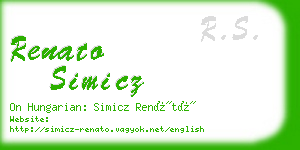 renato simicz business card